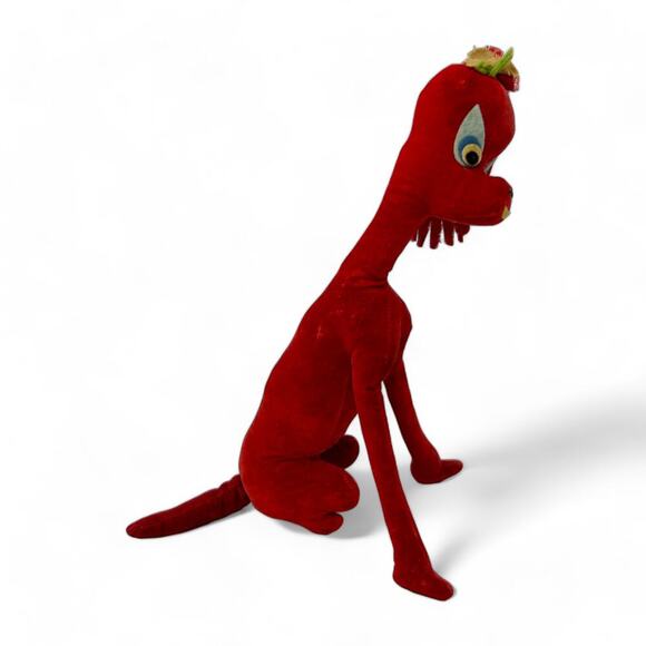 Vintage Dakin Dream Pets Red Poodle Dog Puppy Stuffed Velvet 9" Japan Collector - Picture 6 of 13